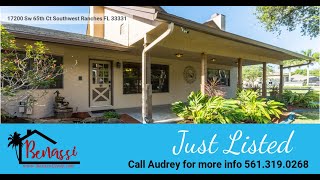 Just listed! 17200 Sw 65th Ct Southwest Ranches FL 33331