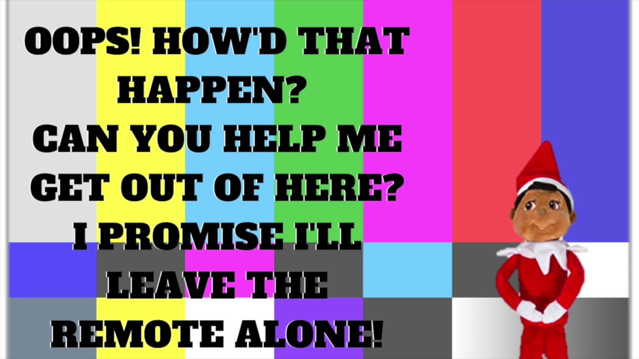 Elf on the Shelf Stuck In Television (Brown Skin) YouTube