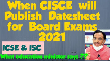 When CISCE will Publish the Date sheet /Timetable for Board Exams 2021 /ICSE , ISC/ @HISTORYONLINE99
