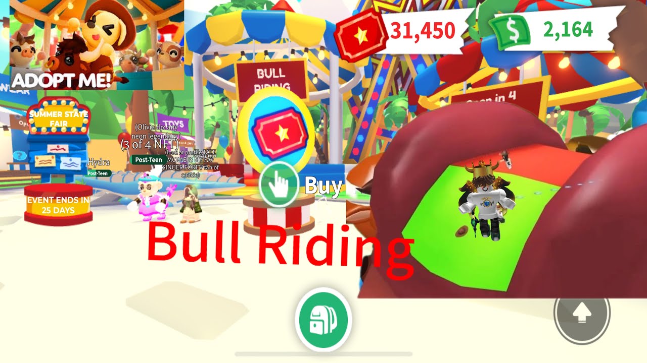 Playing the new bull riding mini game in the summerfest event - YouTube
