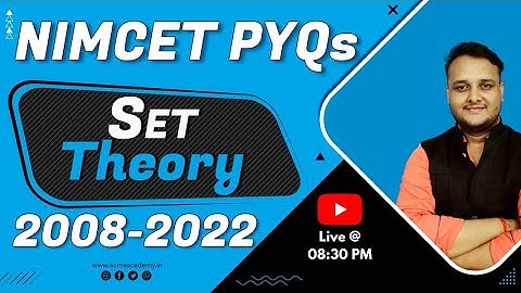 🔥Set Theory NIMCET PYQs From 2008-2022🔥 ||  Short-Tricks Solution || nimcet cuet mca iit-jee nit