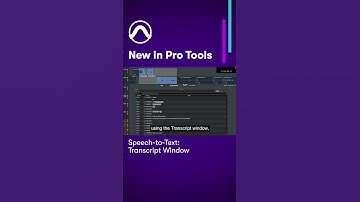 Speech-to-text in Pro Tools: Transcript window