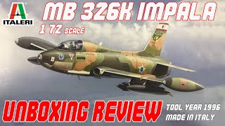 ITALERI 1/72 AERMACCHI MB 326K IMPALA  UNBOXING REVIEW