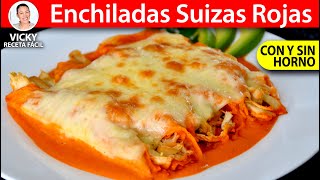 ENCHILADAS SUIZAS ROJAS | Vicky Receta Facil