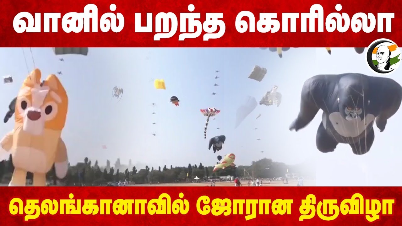 வானில் பறந்த Gorilla, Telangana-வில் ஜோரான திருவிழா | Air Balloon | Festival |