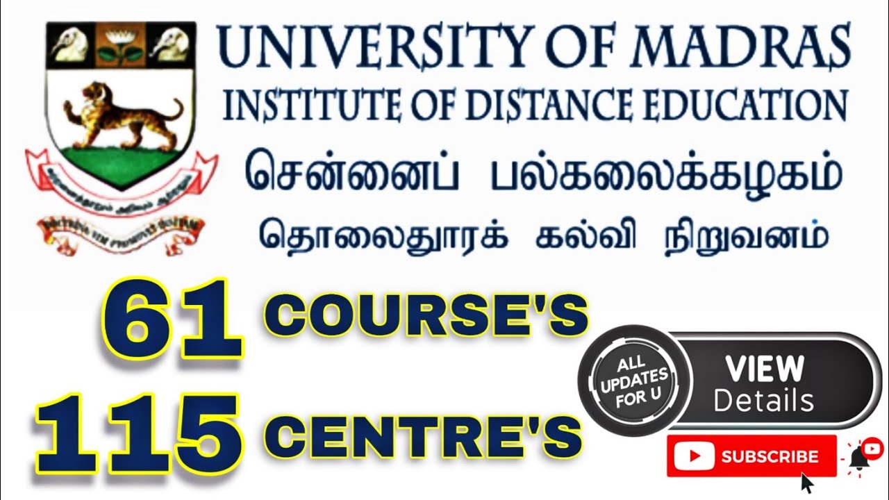 madras university distance education books online