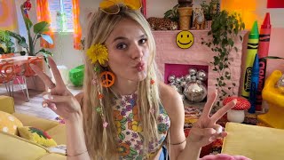 ASMR 1960's Flower Power Makeover Roleplay 🌼🧡☮️ (+reiki crystal healing)