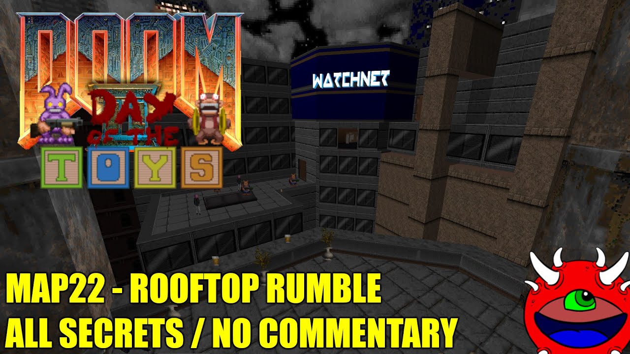Doom 2: Day of the Toys V5 - MAP22 Rooftop Rumble - All Secrets No Commentary Gameplay