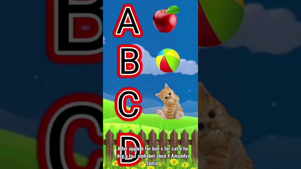 a for apple short video , ABCD English to Bangla bornomala 