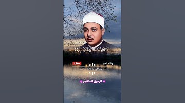 الا تحزني قد جعل ربك تحتك سريا - القارئ الشيخ عبد الباسط عبد الصمد