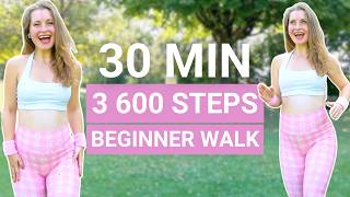 30 MIN 3600 STEPS | no squats, no jumps, no lunges - fun beginner walking workout for full body