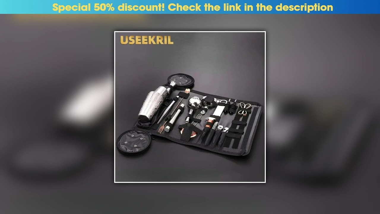 Today Only Cocktail Shaker Storage Bag,Stainless Steel Shaker Set,Tool Kit Bar Cocktail Tools,Porta