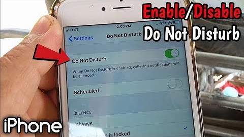 How to Enable/Disable Do Not Disturb in iPhone 6 Plus