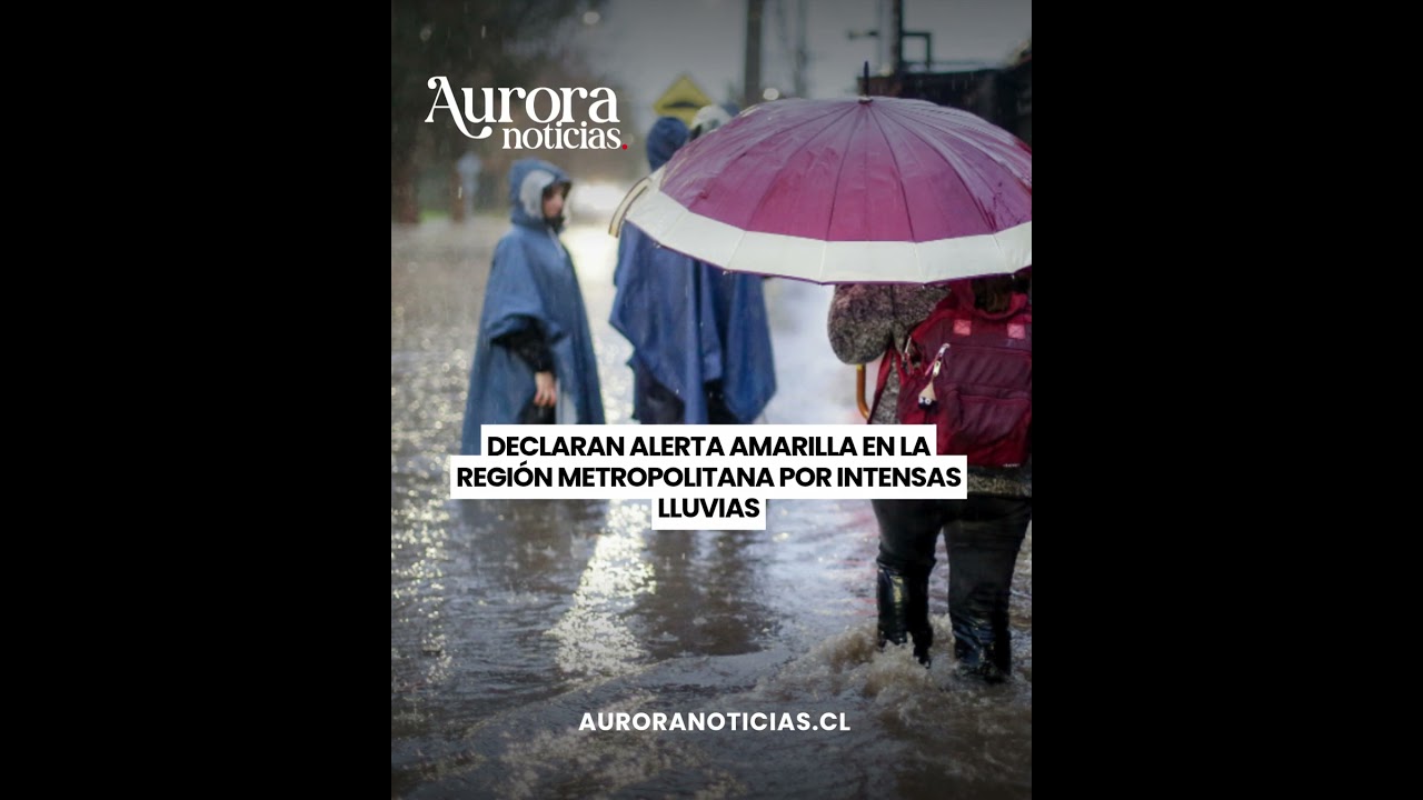 Alerta Amarilla en la Región Metopolitana por intensas lluvias