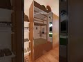 Elegant Loft Bed Design Idea for 3x3m Rooms