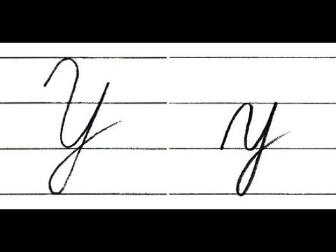 筆記体レッスン アルファベット Y Y Cursive Alphabet Youtube