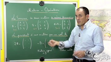 Opérations sur les matrices  addition , multiplication par un réel  Maths terminale   Les Bons Profs
