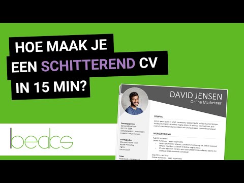 Video: Hoe Schrijf Je Een Cv Voor Het Hoofd Van De Afdeling?