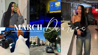 march diaries vlog | self maintenance, los angeles, houston + working with influencer city