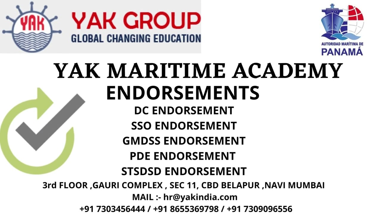 PANAMA DOCUMENTATION ,ENDORSEMENT / PDE CERTIFICATE