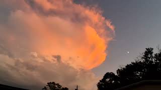 AMAZING BURST OF LIGHT AND COLOR FROM THIS CLOUD AT SUNSET!!