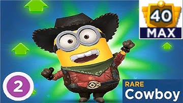 cowboy Minion RusH Maxed Rank 40 Level Up Costume gameplay walkthrough ios & android