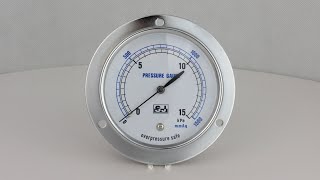 PRM | Low Pressure Gauge, Iron case, 3 Lower Back Mount with Flange
