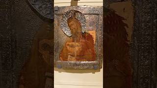 Икона Пророк Иоанн Предтеча из Деисуса. Конец XVI века. #искусство #иконопись #эмаль