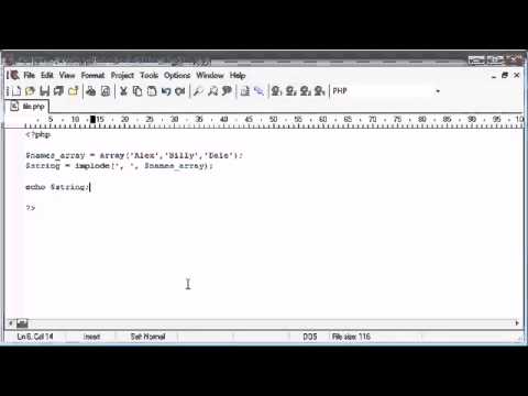 Beginner PHP Tutorial   81   The implode Function with File Handling Example