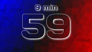 10 minute (600 second) Blue and Red Countdown Timer - Silent - Choose your team!