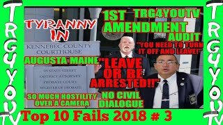 TYRANTS Maine Courts 1st Amendment Audit Augusta Courthouse Lawfull Order Leave or Arrested