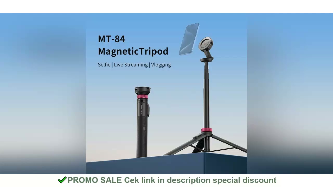 Ulanzi MT-84 1.53m Magnetic Tripod 360 Rotation Smartphone Extension Tripod for Selfie Live Streamin