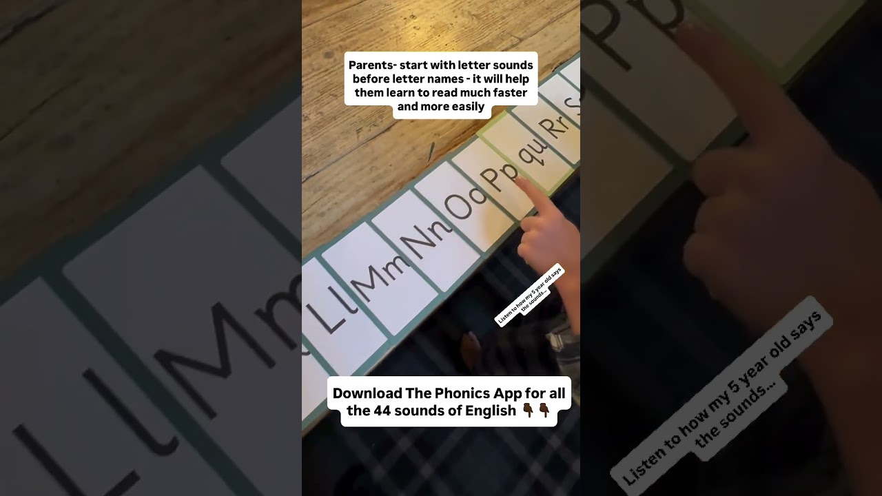 Teach Letter Sounds First | Early Phonics Tip for Parents