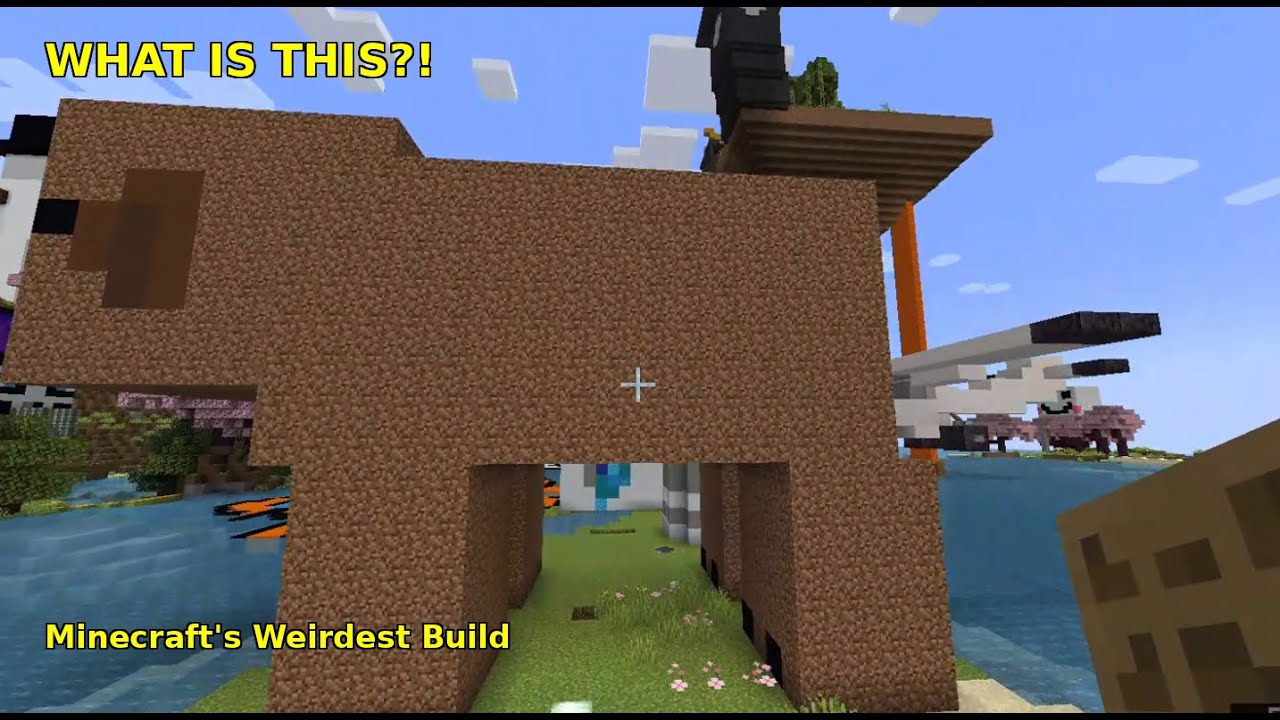 dirt pig statue pooping out a plane in Minecraft - YouTube