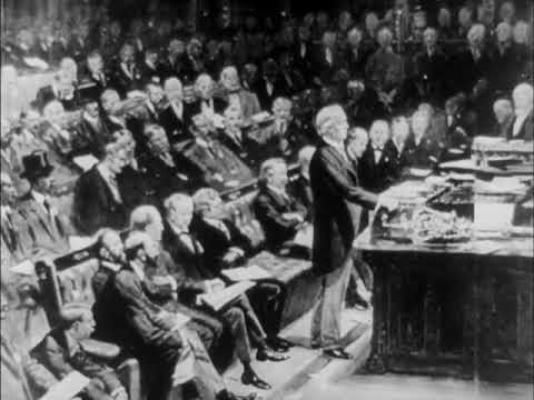 Prime Minister H. H. Asquith debates in Parliament about limiting the House of Lords Vetos