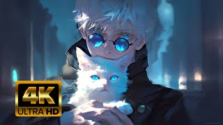 Satoru Gojo with Cat😸 4K Wallpaper | Jujutsu Kaisen For PC #gojo #blueeyes #jujutsukaisen screenshot 5