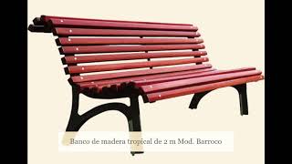 Bancos urbanos de madera y hormigon para parques y jardines Bancos urbanos de madera y hormigon para parques y jardines