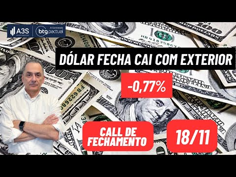 Dólar cai para