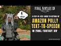 A Step-by-Step Guide to Setting Up Amazon Polly Text-to-Speech in Final Fantasy XIV