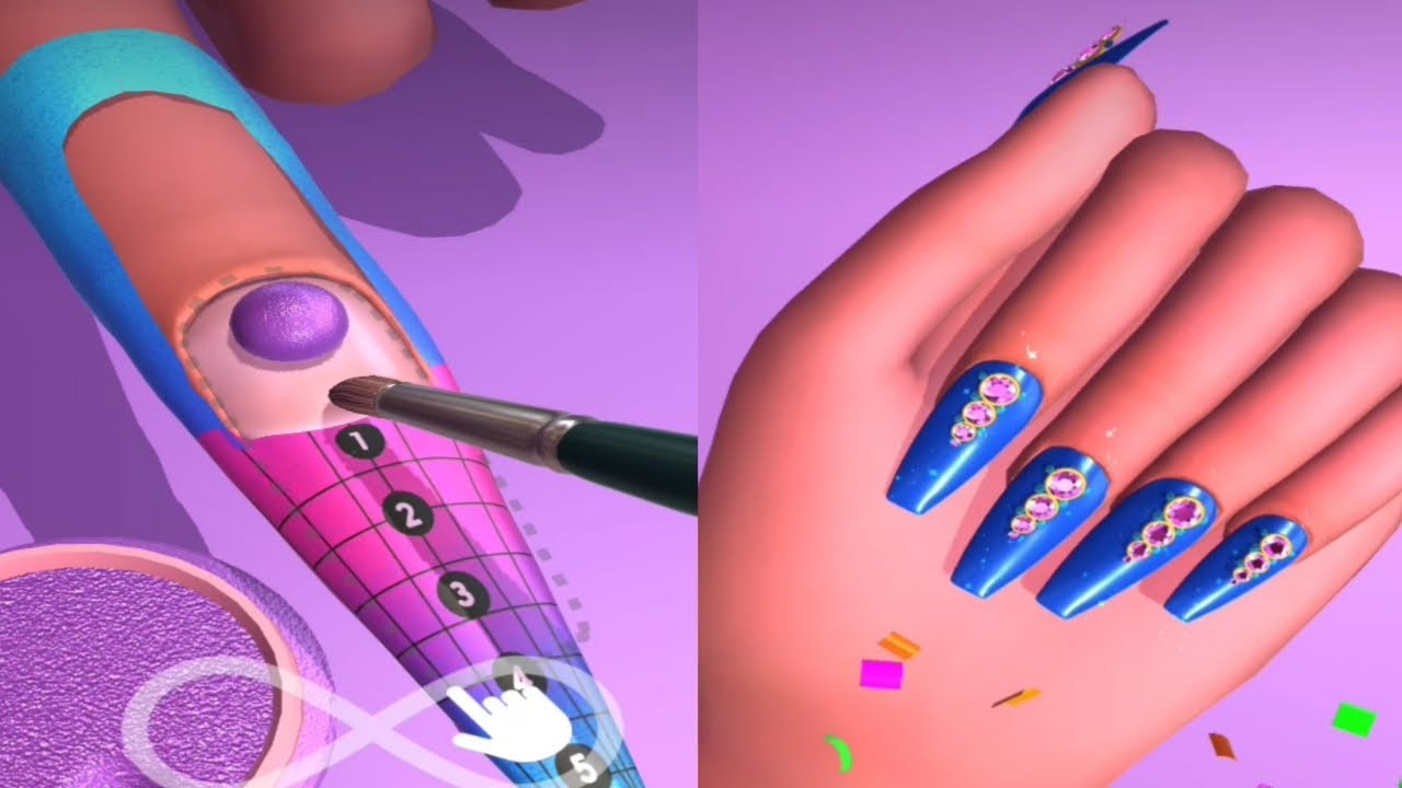 Acrylic Nails 💅 All Levels gameplay Android games day3 