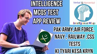 Intelligence Mcqs Test App Review, Pak Army ,Air Force, Navy ,RAILWAY ,CSS Tests Ki Tyari kesy kryn? screenshot 2