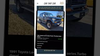 1991 Toyota Land Cruiser Prado. 70 Series. Turbo Diesel. For Sale As Of Sept 2 2023