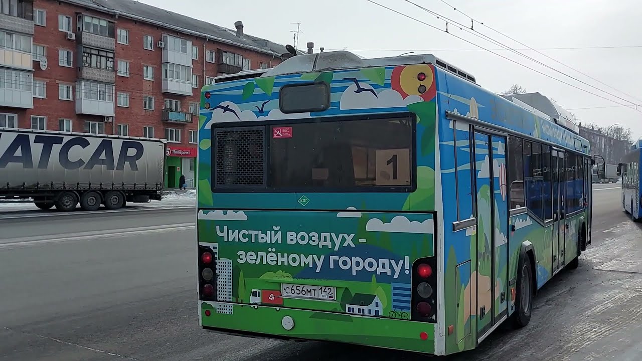 Кемерово, автобус МАЗ-103.966 № 191 на маршруте № 1(к) 15.03.2024