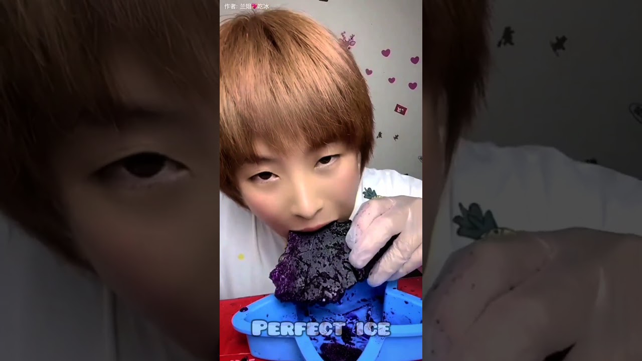 ONLY BITES, PURPLE SHAVED ICE EATING ASMR 🧊💜 