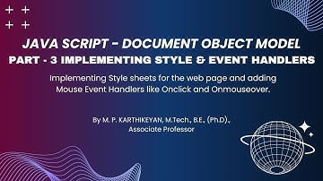 JavaScript DOM Tutorial (Part 3) | Adding Styles & Mouse Event Handlers (Onclick, Onmouseover)
