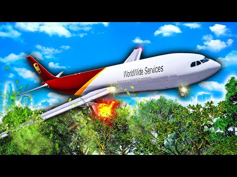 UPS Plane CRASHES in GTA 5 After Flying Too Low!
