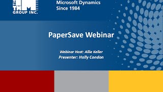 PaperSave Webinar 9/22/2015