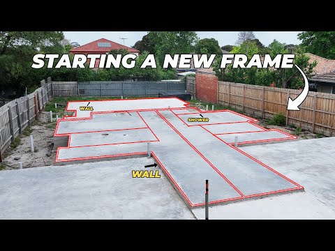 Building a House Ep 1 - Flicking Out a Slab/ Marking Walls