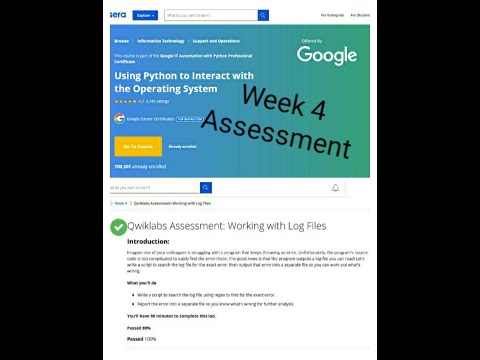 Using Python to Interact With the Operating System | Week 4 Assessment | Coursera | Google