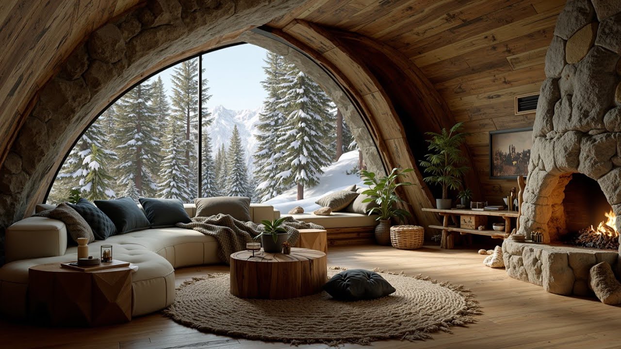 Уютная фортепианная атмосфера у камина для учебы и релакса